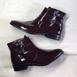 Franco Sarto RIDDICK double monk cherry red boot 9